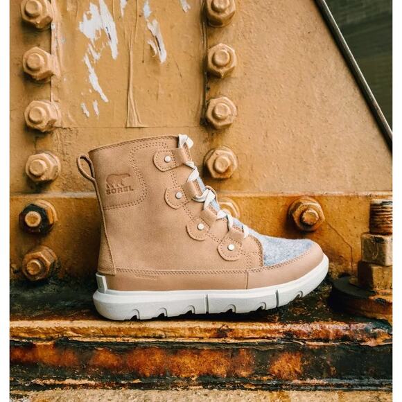 Sorel Explorer Next Joan 100g Waterproof Boots - 8.0 Tawny Buff - Picture 3 of 5